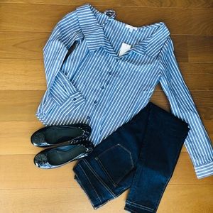 Socialite long sleeve button up asymmetric shirt